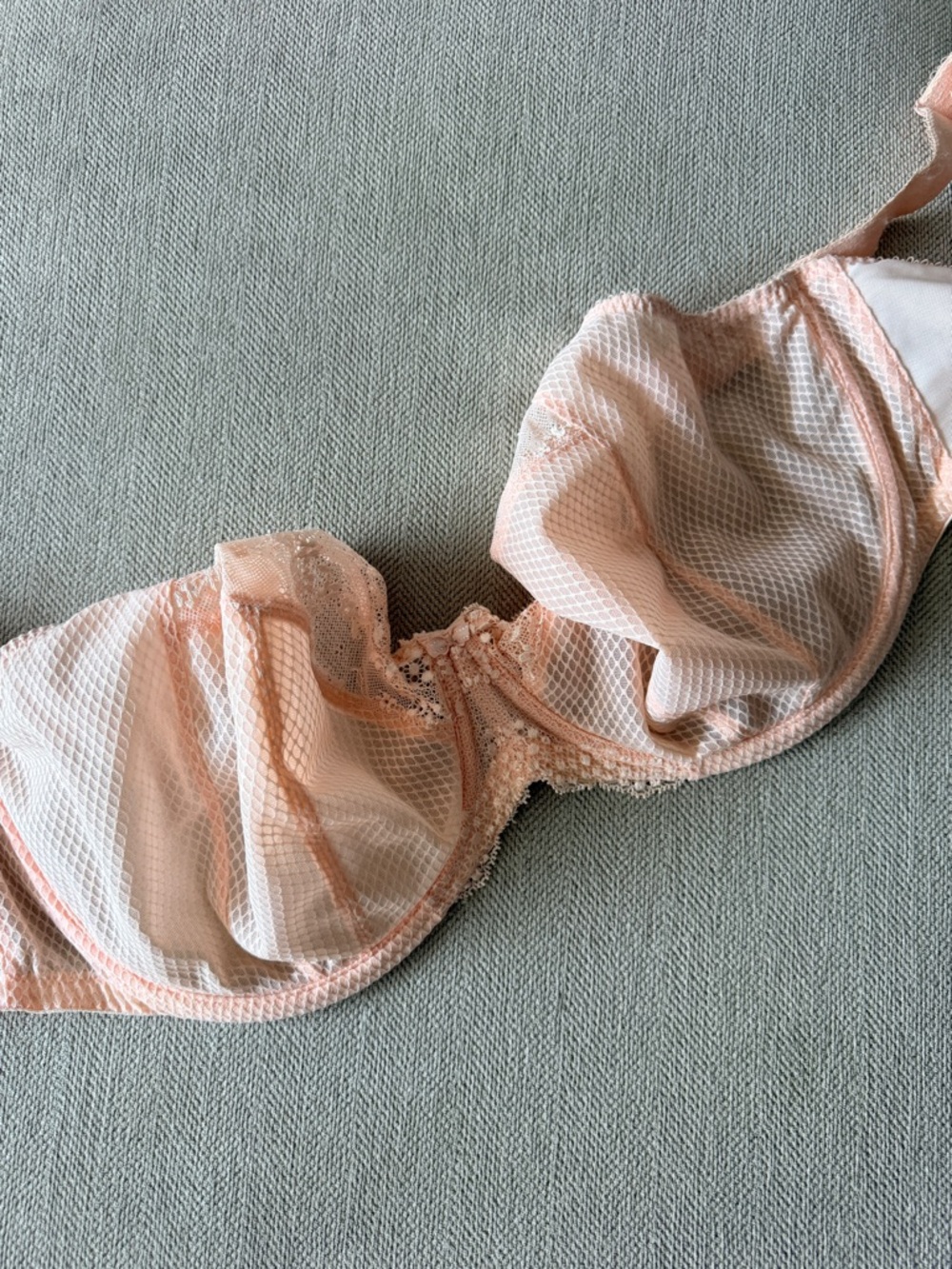 Elomi Lace Underwire Bra (Charley Side Support plunge)  - Ballet Pink